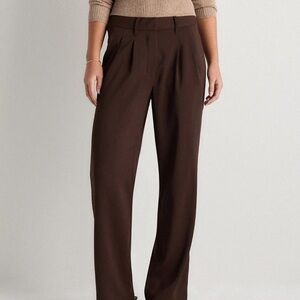 Quince Dark Brown Wide-Leg Trousers